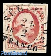 Netherlands 1852 10c, SCHIEDAM-B, Nice Margin On All Sides, Used Or CTO - Used Stamps