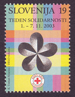 Slovenia 2003 Red Cross Croix Rouge Rotes Kreuz Solidarity, Tax, Charity, Surcharge MNH - Slowenien