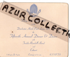 BUGATTI OWNER'S CLUB . 1950 . DORCHESTER HOTEL . INVITATION - Programas