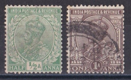 Inde Anglaise  1911-1935  Roi Georges V   Y&T  N °  76  Et  78    Oblitéré - 1911-35  George V