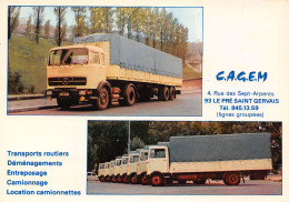 Le PRE-SAINT-GERVAIS (Seine-Saint-Denis) - Transporteur C.A.G.E.M., 4 Rue Des Sept-Arpents - Flotte De Camions Mercedes - Le Pre Saint Gervais