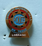 Pin's Lorraine Syndicat National De La Police En Tenue - Polizei