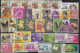 Malaysia 100 Different Stamps  With Staatenbund - Malaysia (1964-...)