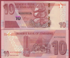 Zimbabwe--10 Dollars  ---2020--UNC---(491) - Zimbabwe