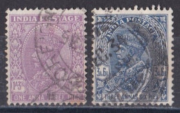 Inde Anglaise  1911-1935  Roi Georges V   Y&T  N ° 113 B  Et  117 B  Oblitérés - 1911-35  George V