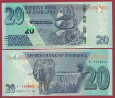 Zimbabwe--20 Dollars  ---2020--UNC---(492) - Zimbabwe