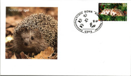 GERMANY,   FDC,  Hedgehog     /     ALLEMAGNE,  Lettre De Première Jour,  Hérisson    2014 - Altri & Non Classificati