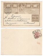 Regno 1895 Liberazionje Roma CP28 Da Bari 25set95 X Estero Svizzera Basel 27set1895 - Prima Settimana D'uso - Postwaardestukken