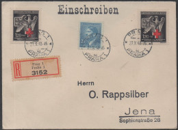BÖHMEN & MÄHREN - PRAG - PRAHA / 1943 REKO BRIEF NACH JENA (ref 8950) - Lettres & Documents