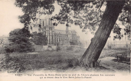 PARIS Vue D'ensemble De Notre-Dame Prise Au Pied De L'Acacia Plusieurs Fois Centenaire Qui Se Trouve Dans Le Clos Saint- - Notre Dame De Paris