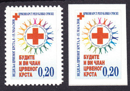 Bosnia Serbia 2010 Red Cross, Perforated + Imperforated, Tax, Charity, Surcharge Stamps MNH - Bosnia And Herzegovina