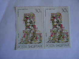 ALBANIA  MNH   PAIR  STAMPS   CULTURE   PAINTING - Andere & Zonder Classificatie