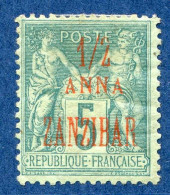 REF 086 > ZANZIBAR < N° 17a * Surcharge Rouge < Neuf Ch - MH * - Nuevos