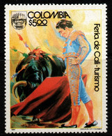 06- KOLUMBIEN - 1980- MI#:1417- MNH-  CALI FAIR – TOURISM - BULL - Kolumbien