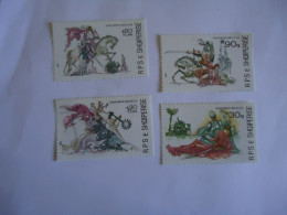 ALBANIA  MLN   STAMPS  4   CULTURE   PAINTING - Sonstige & Ohne Zuordnung