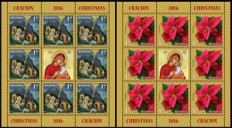 ROMANIA, 2016, Christmas, Religion, Painting, Icon, 2 Sheets, 8 Stamps/sheet, MNH (**), LPMP 2127 - Unused Stamps