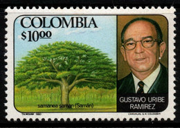 12- KOLUMBIEN - 1980- MI#:1452-MNH- GUSTAVO URIBE RAMIREZ - TREE - Colombie