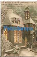 226164 ART ARTE EMBOSSED THE CHURCH CIRCULATED TO ARGENTINA POSTAL POSTCARD - Ohne Zuordnung