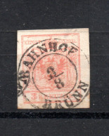 Austria 1850 Old Stamp (Michel 3) Luxury Used Brunn Bahnhof - Usados