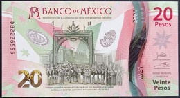 MEXICO $20 SERIES DB2226555 DOUBLE ANGEL # - 16-JAN-2023 INDEPENDENCE POLYMER NOTE BU Mint Crisp - Mexiko