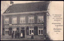 +++ CPA - Café Restaurant " De Zwaan "- Marktplein Philippine - Cachet SLEYDINGE - Evergem 1908  // - Evergem