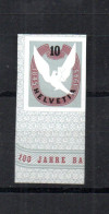 Switzerland 1945 Old Stampexhibition "Basler Taube" Stamp (Michel 446, From Sheet) MLH - Ungebraucht