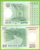 TAJIKISTAN 20 DIRAM 1999 P-12 UNC - Tadjikistan