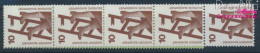 BRD 695A Rd Fünferstreifen Mit Blauer Zählnummer Postfrisch 1971 Unfallverhütung (10357780 - Neufs