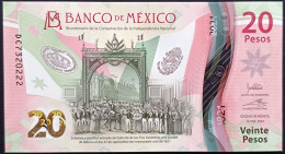 MEXICO $20 SERIES DC7320222 ANGEL # - 16-JAN-2023 INDEPENDENCE POLYMER NOTE BU Mint Crisp - Mexique