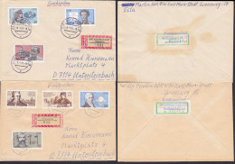 Zebra-Streifen Zwei Verschiedene  R-Zettel Karl-Marx-Stadt Philatelie Bzw. Philatelisten  - Labels For Registered Mail