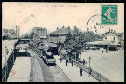 FRANCE - SAINT-ÉTIENNE - La Terasse.  ( Edit. Nouvelles Galeries. Nº 181)  Carte Postale - Stations With Trains