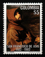 15- KOLUMBIEN - 1982- MI#:1599- MNH- ST. FRANCISCO DE ASIS RELIGIOUS - Kolumbien