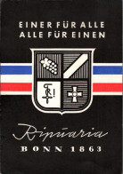 ! Postkarte 1955 Studenten Verbindung Ripuaria, Bonn, Studentika, Burschenschaft, Couleurkarte - Schools