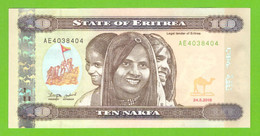 ERITREA 10 NAKFA  2015  P-15  UNC - Erythrée