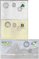 Brazil 2000 Postal Stationery + 2 Cover Commemorative Cancel 31st International Geological Congress In Rio De Janeiro - Autres & Non Classés