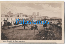 226178 PERU LIMA ESTACION DE DESAMPARADOS CIRCULATED TO ARGENTINA POSTCARD - Perù