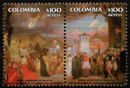 01- KOLUMBIEN - 1987 - MI#: 1694-1695 - MNH- POPAYAN CITY, 450 YEARS - Colombie