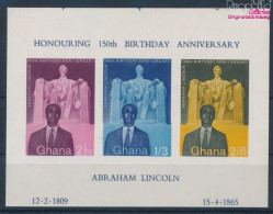 Ghana Block1 (kompl.Ausg.) Postfrisch 1959 Abraham Lincoln (10351013 - Ghana (1957-...)