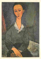 Art - Peinture - Amedeo Modigliani - Femme Au Col Blanc - Carte De La Loterie Nationale - Les Chefs D'oeuvre Du Musée De - Malerei & Gemälde