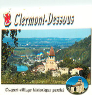 47 - Clermont Dessous - Vue Générale - Blasons - Flamme Postale De Aiguillon - CPM - Voir Scans Recto-Verso - Autres & Non Classés