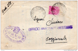 1957 LETTERA CON ANNULLO S.STEFANO QUISQUINA AGRIGENTO - 1946-60: Marcophilie