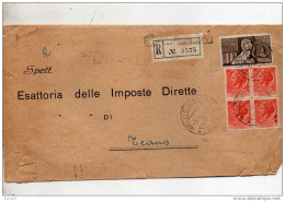 1955 LETTERA RACCOMANDATA CON ANNULLO MELITO DI NAPOLI - 1946-60: Marcophilie