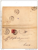 1889  LETTERA CON ANNULLO NOLA CASERTA DENTELLATURA POSTATA - Storia Postale