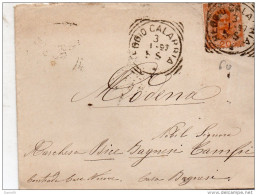 1897   LETTERA CON ANNULLO  REGGIO CALABRIA - Marcophilie