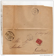 1890 LETTERA CON ANNULLO GUASTALLA REGGIO EMILIA DENTELLATURA SPOSTATA - Storia Postale