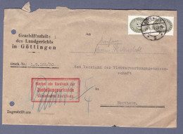 DR Dienst Zustellungsurkunde - Landsgericht Göttingen - Senkr. Paar MeF - Göttingen 14.4.30  (CG13110-189) - Dienstmarken