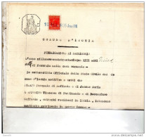 1935 CERTIFICATO COMUNALE CON MARCHE -  ISCHIA   NAPOLI - Erinnophilie