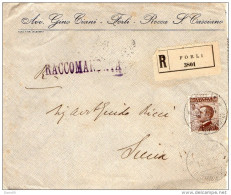 1914   LETTERA RACCOMANDATA CON ANNULLO FORLI - Entiers Postaux