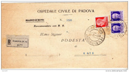 194   LETTERA RACCOMANDATA CON ANNULLO PADOVA SUCCURSALE 3 - Marcophilie