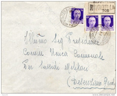 1943 LETTERA RACCOMANDATA CON ANNULLO RIVOLTELLA BRESCIA - Marcophilie